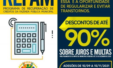 Prefeitura de Morrinhos lança Refam 2021 com descontos de até 90% em juros e multas